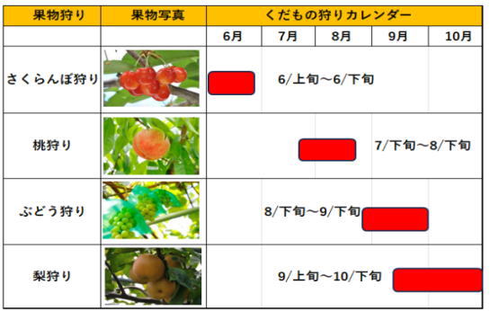 fruit calender